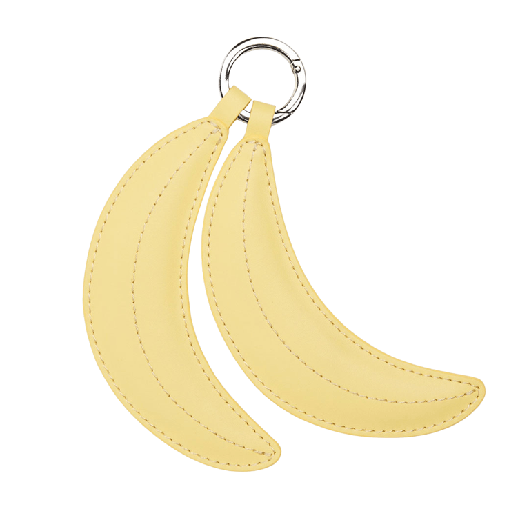 A yellow Monos Bananas Bag Charm for a round-up of Valentine's Day gift ideas.