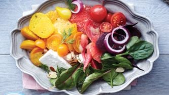 Spring Superfood Salad With Mimosa Vinaigrette
