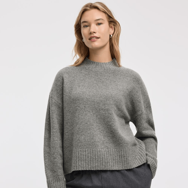Reitmans Winter Clearance: Reitmans Long-Sleeve Mock-Neck Loose Pullover