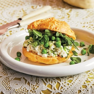 Christine Flynn’s Ricotta And Pea–Stuffed Cheese Puffs
