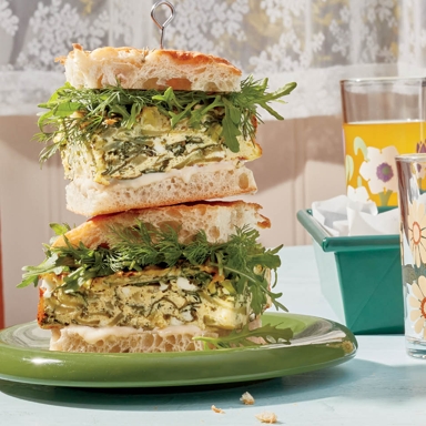 High-Protein Green Egg Squares With Feta