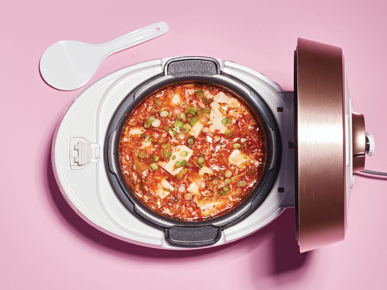 Rice Cooker Kimchi Tofu Soup
