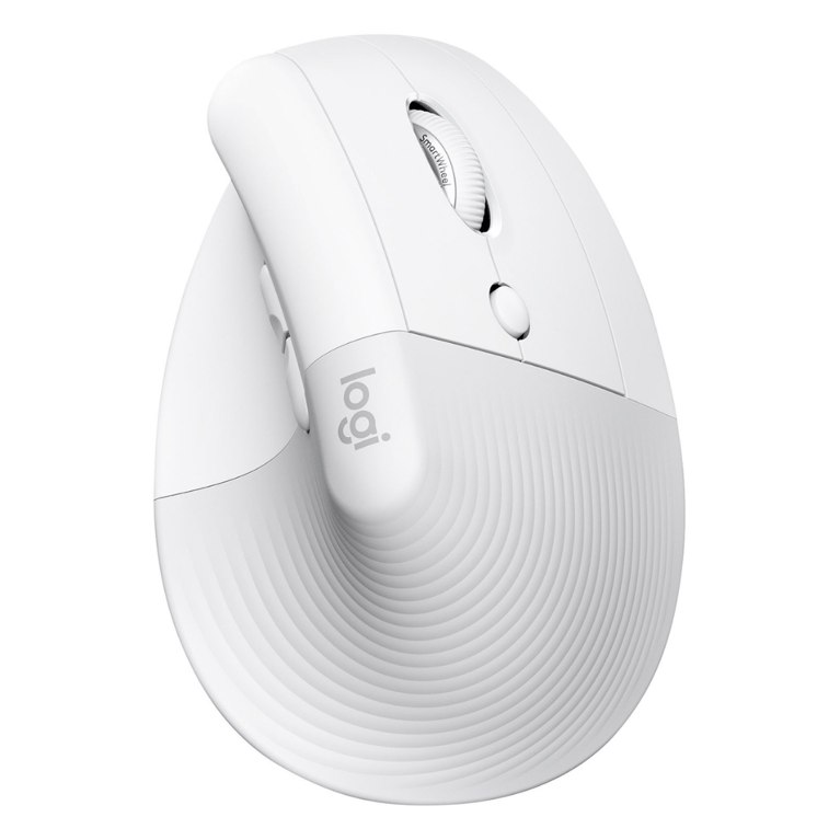 Logitech Lift Vertical Ergonomic Mouse in Off-White