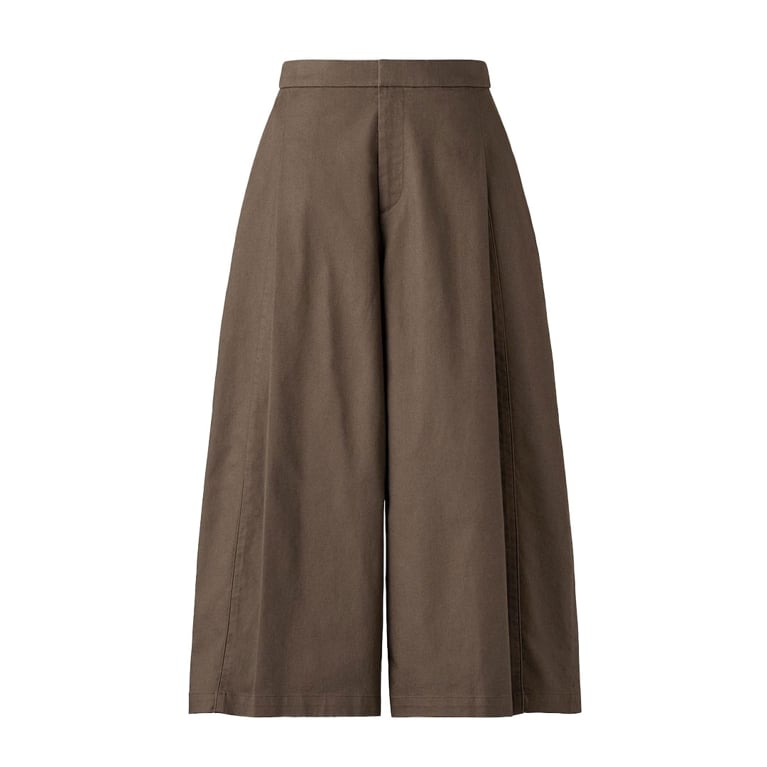 Uniqlo Cotton Culotte in Brown for an article about return to office essentials