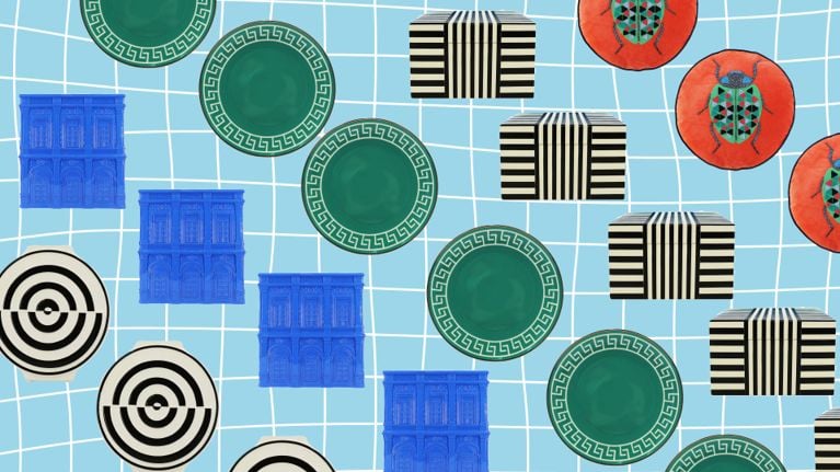 Five bright pieces from the Jonathan Adler Michaels collaboration.
