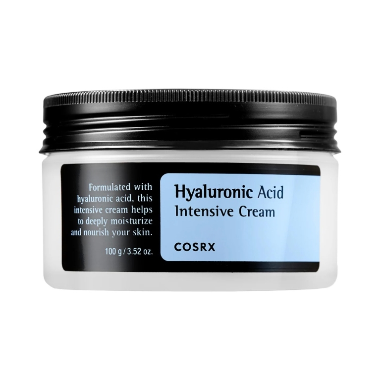 A jar of Hyaluronic Acid Intensive Cream for an article about everything you need to know about hyaluronic acid