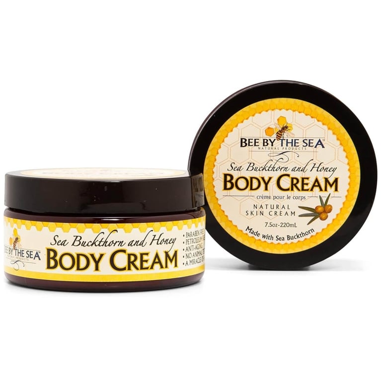 A jar of Bee By The Sea Sea Buckthorn and Honey Body Cream for an article about the best hand creams according to our editors.