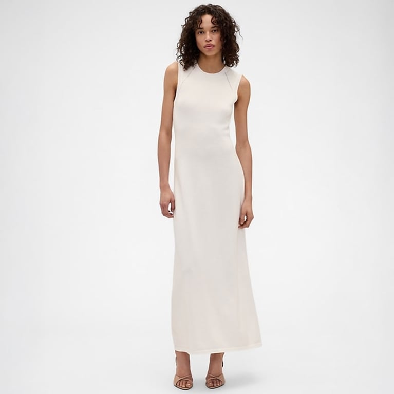 Gap x Victoria Beckham Collection 2026 cream maxi dress