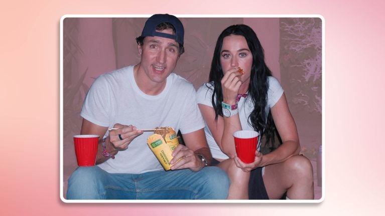 A photo of Justin Trudeau and Katy Perry at Coachella.