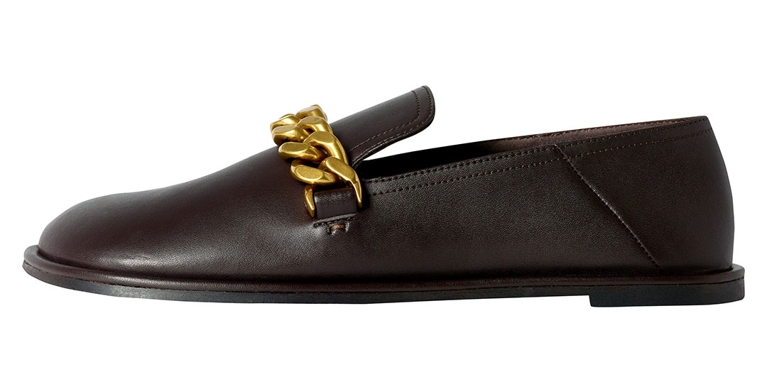 A pair of chain loafers from the Stella McCartney H&M 2026 collection.