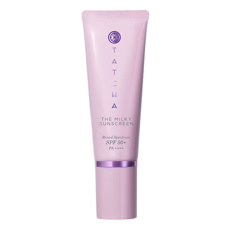 A tube of Tatcha The Milky Sunscreen SPF 50+ for an article about the best sunscreens for face.