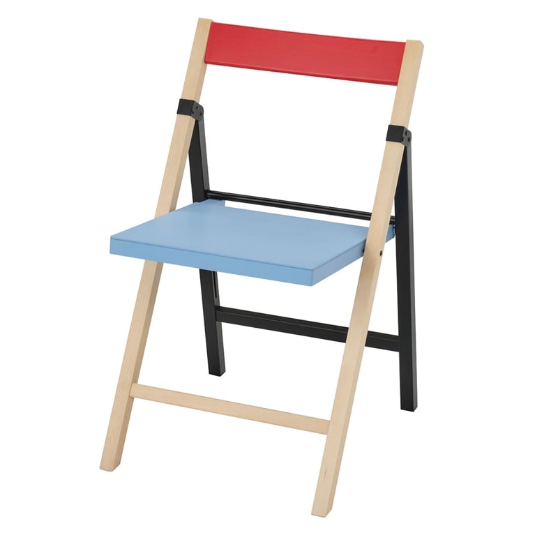 A folding chair with pops of colour from the IKEA PS 2026 collection.