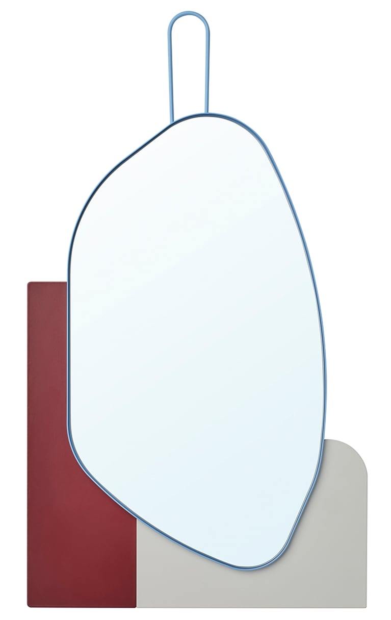 A metal mirror from the IKEA PS 2026 collection.