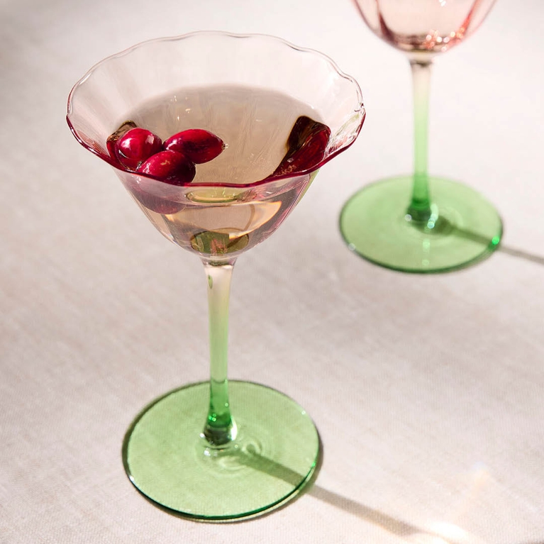 A couple of Simons Maison Tulip-shaped Cocktail Glasses for an article about Mother's Day gifts from Canadian brands.