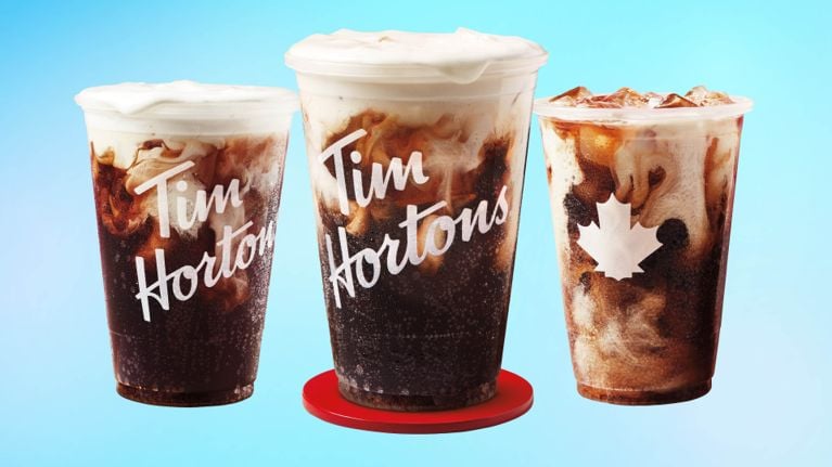 Tim Hortons Soda Swirls in the flavours Cherry Soda, Vanilla and Vanilla Light for an article about taste testing these drinks