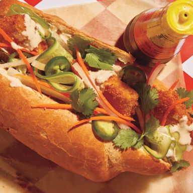 Crispy Tofu Subs with Pickled Veg and Yuzu Mayo