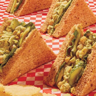 Green Goddess Smashed Chickpea Sandwich