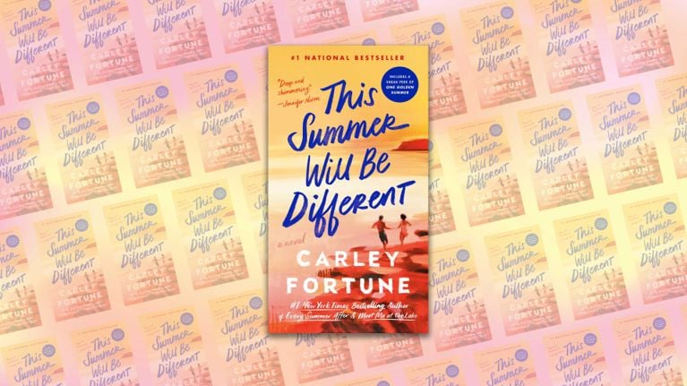 A collage of the book cover for Carley Fortune’s This Summer Will Be Different.