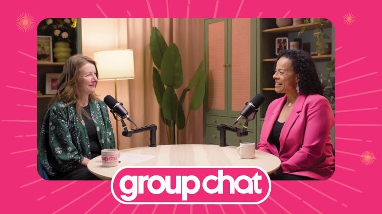 A still from Episode 7 of the Group Chat podcast with Maureen Halushak and Samantha Montpetit-Huynh.