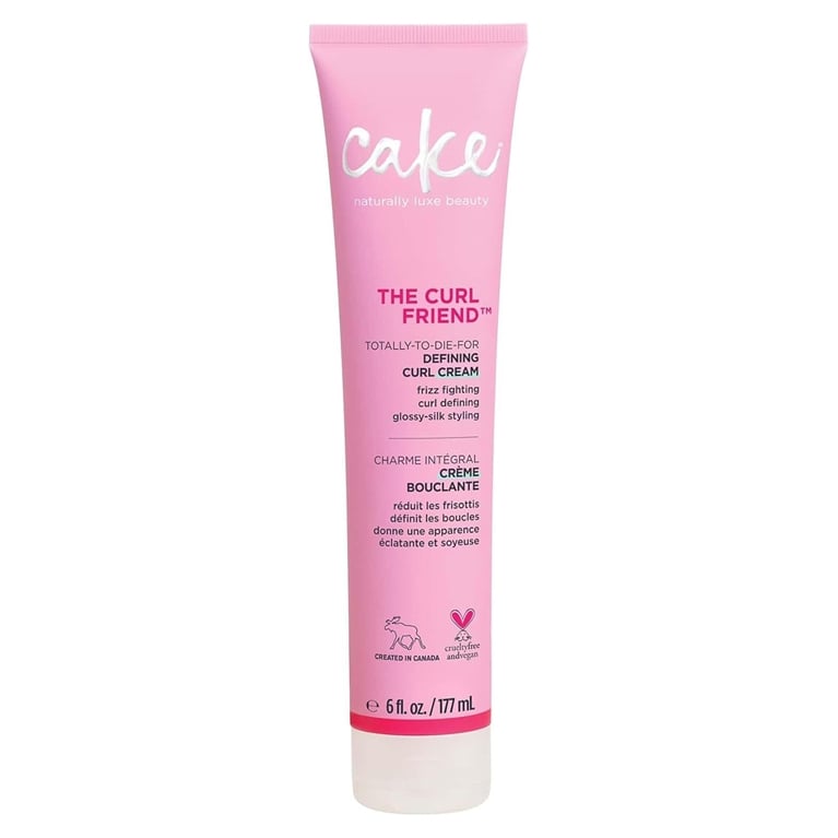 A tube of Cake Beauty curl cream for an article about how to air dry hair.