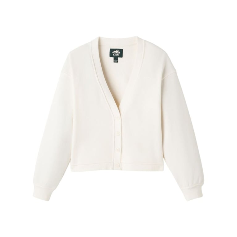 Roots Cloud Cardigan in white for an article about end of sale must haves