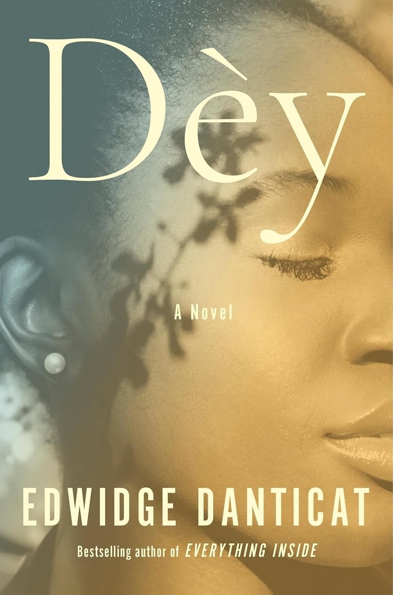 A woman's face on the cover of Dey by Edwidge Danticat, used in a post on summer 2026 books.