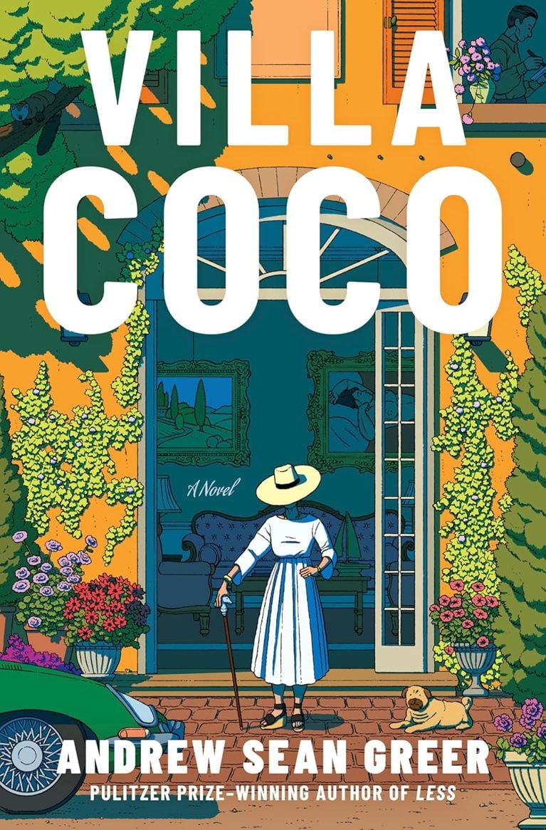 An illustration of a woman standing in front of a Tuscan villa in a post about summer 2026 books.