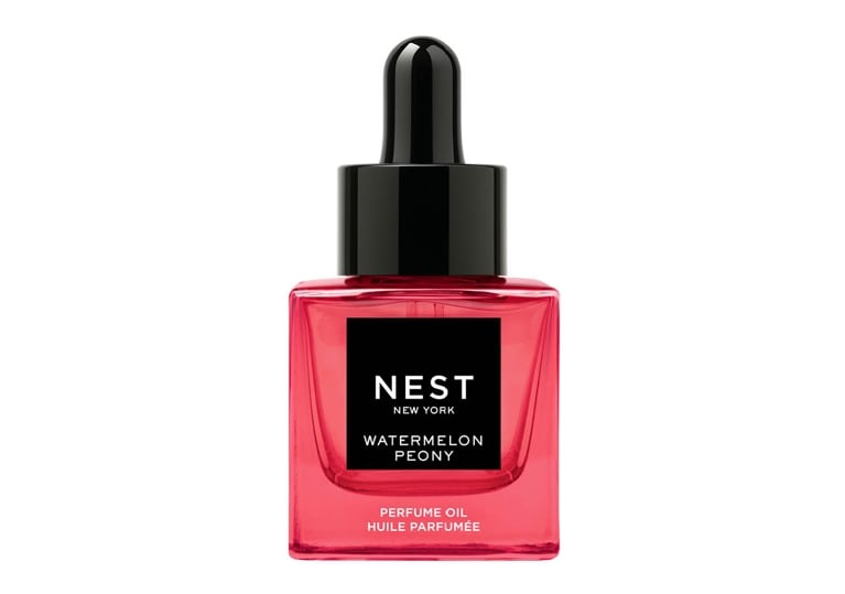 A bottle of Nest New York Watermelon Peony Perfume Oil for an article about the best new perfumes for summer 2026.