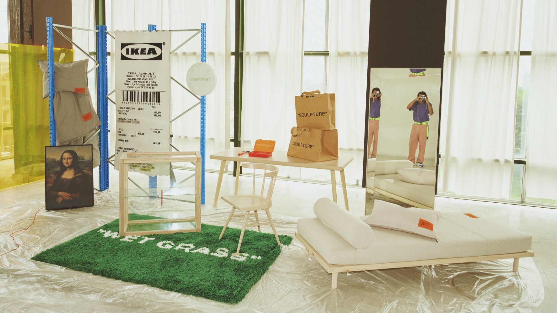 Virgil Abloh x IKEA MARKERAD レシート ラグ 送料無料！Virgil Abloh x IKEA MARKERAD レシート ラグ (Off